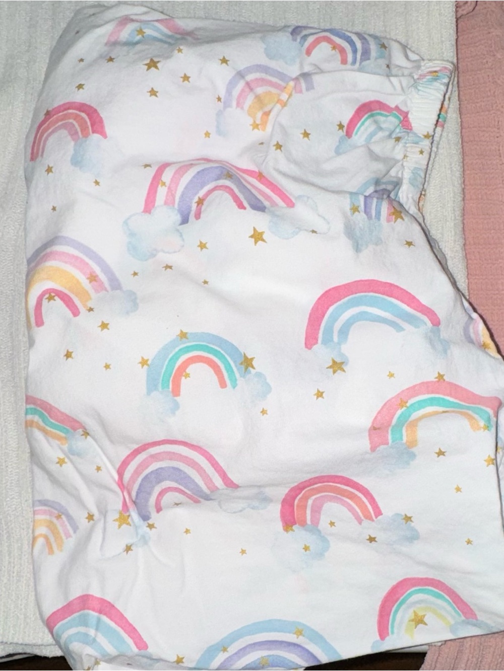 Pottery Barn rainbow fitted crib sheet